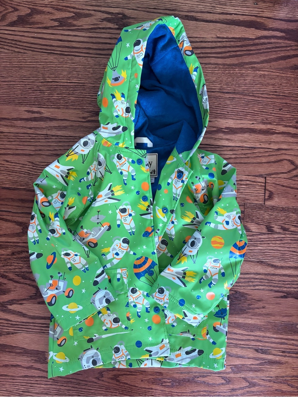 Hatley Green Space Astronaut Hooded Raincoat